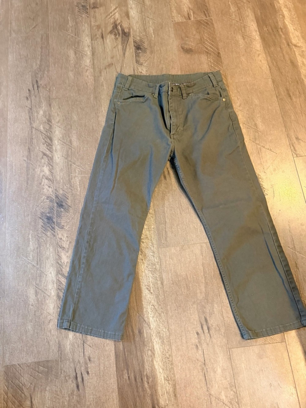 Women’s Straight-Leg Jeans in Olive Green